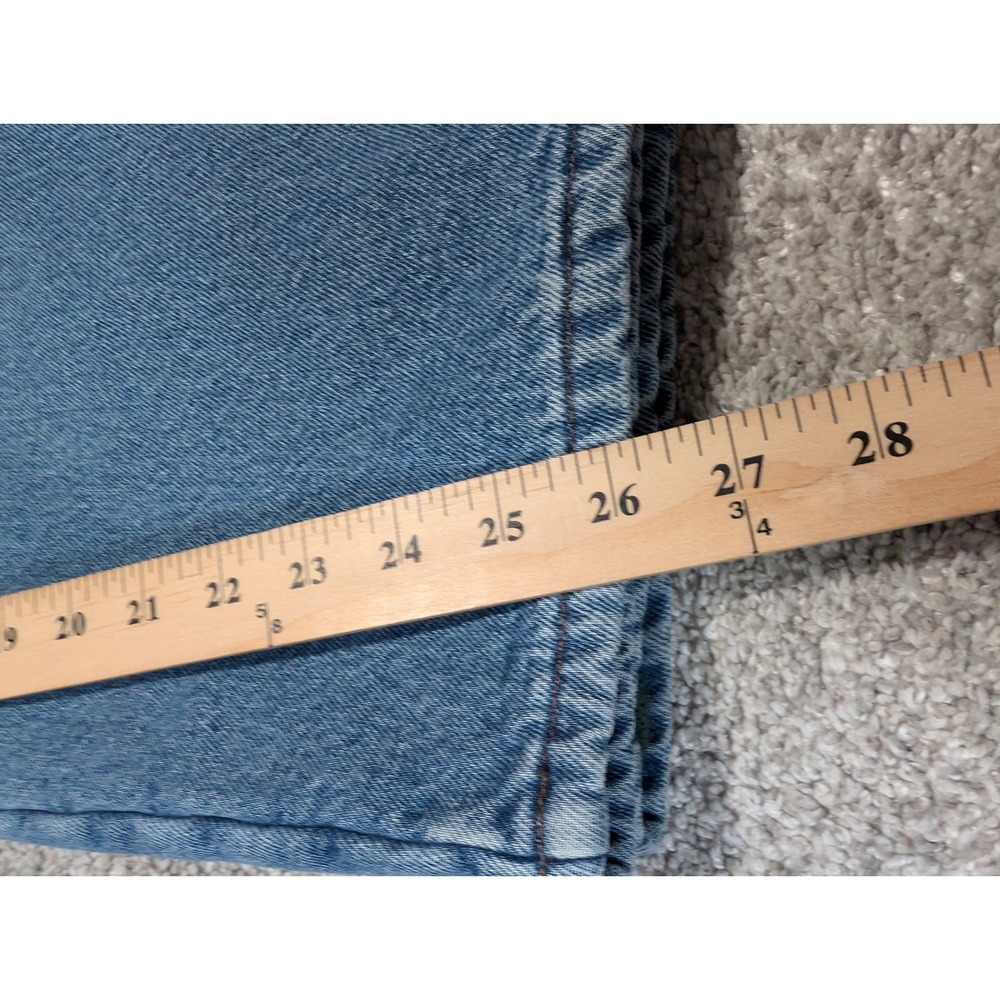 LL Bean Jeans Mens 46x28 Blue Relaxed Fit Fleece Lined Denim Pants Workwear Warm - Picture 6 of 6